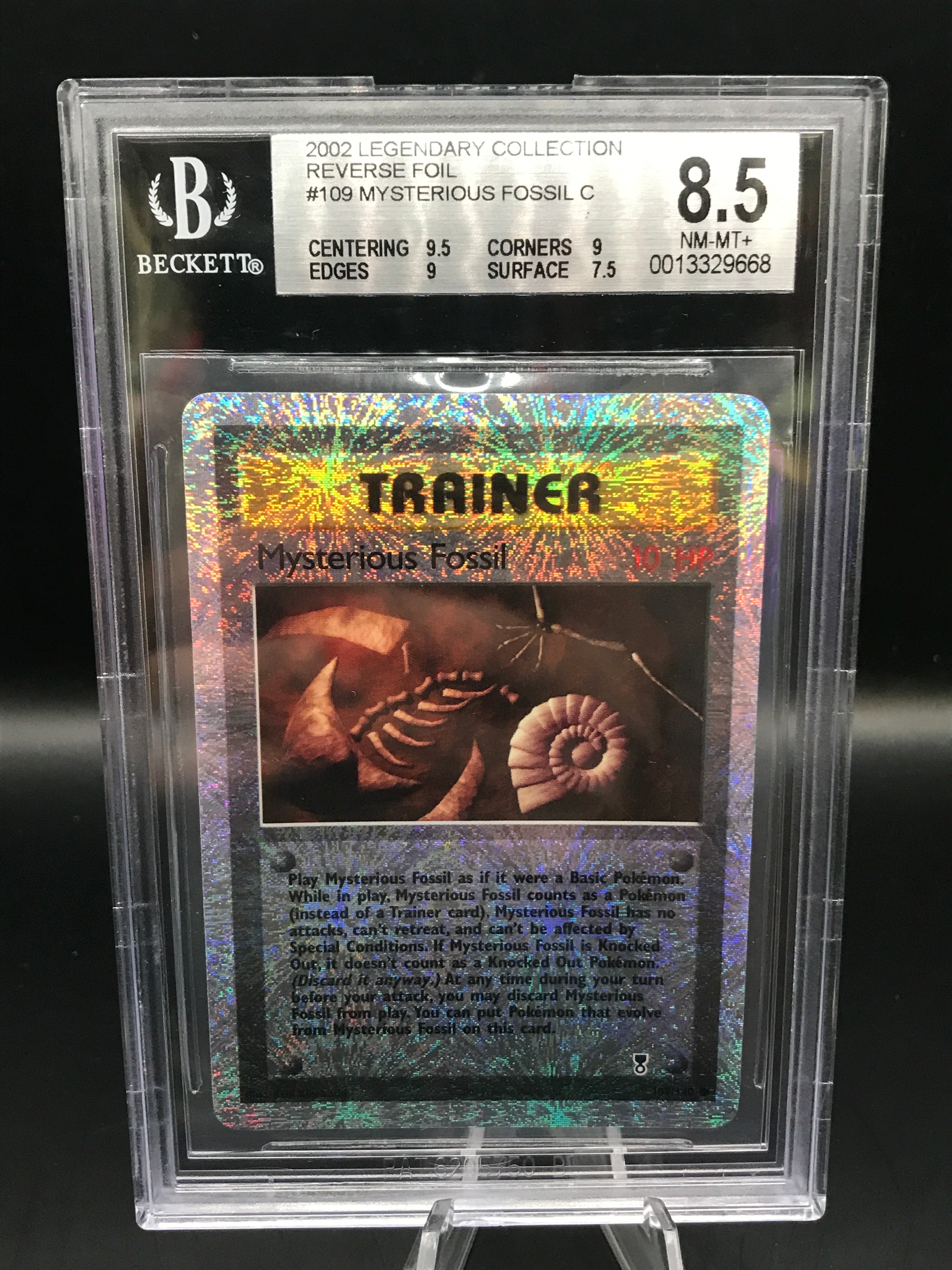 Mysterious Fossil Trainer CGC Universal factory 9.5 Gem Mint Graded Pokémon Card