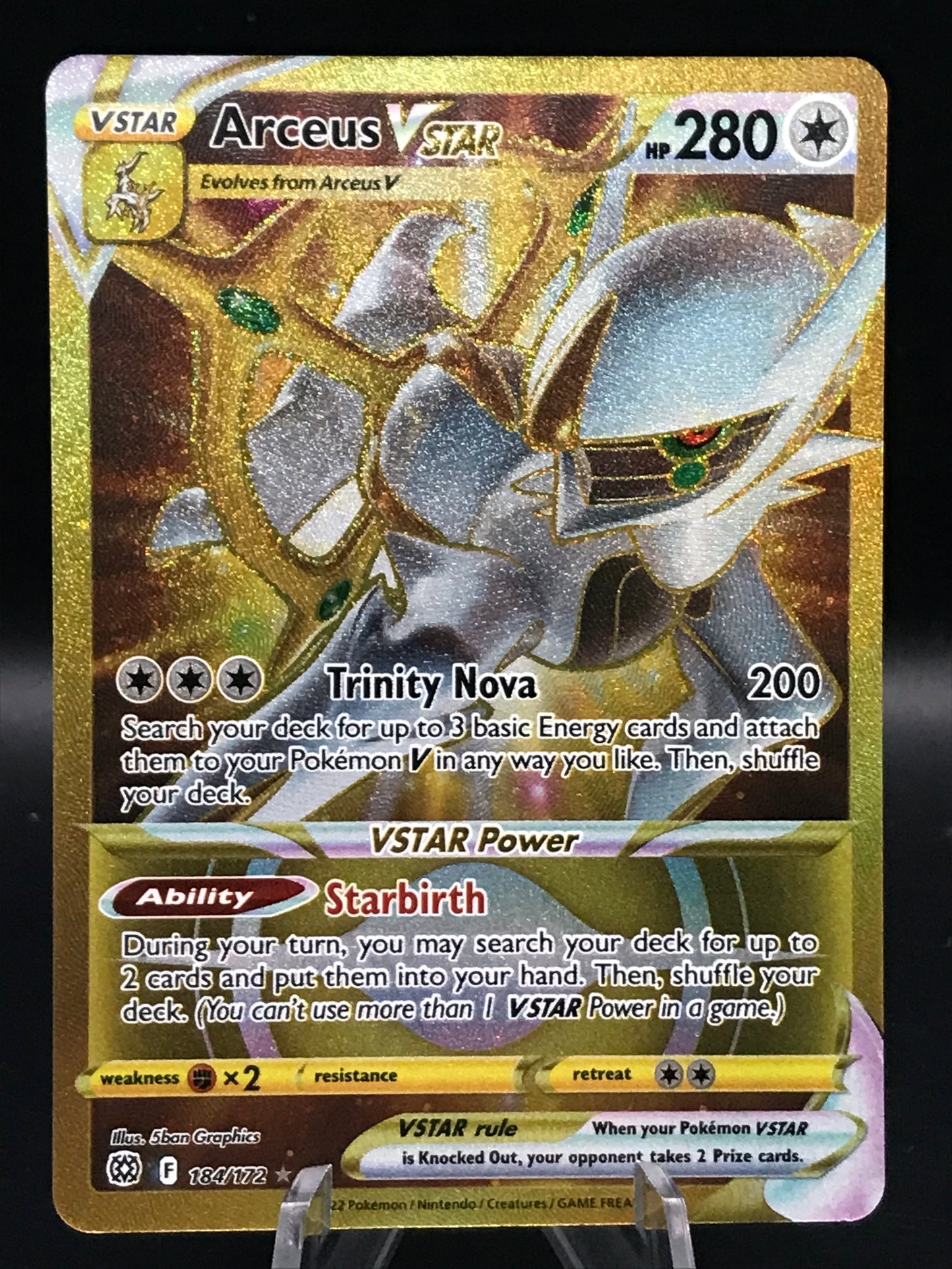 Pokémon TCG: 2022 Arceus VSTAR 184/172 Brilliant Stars