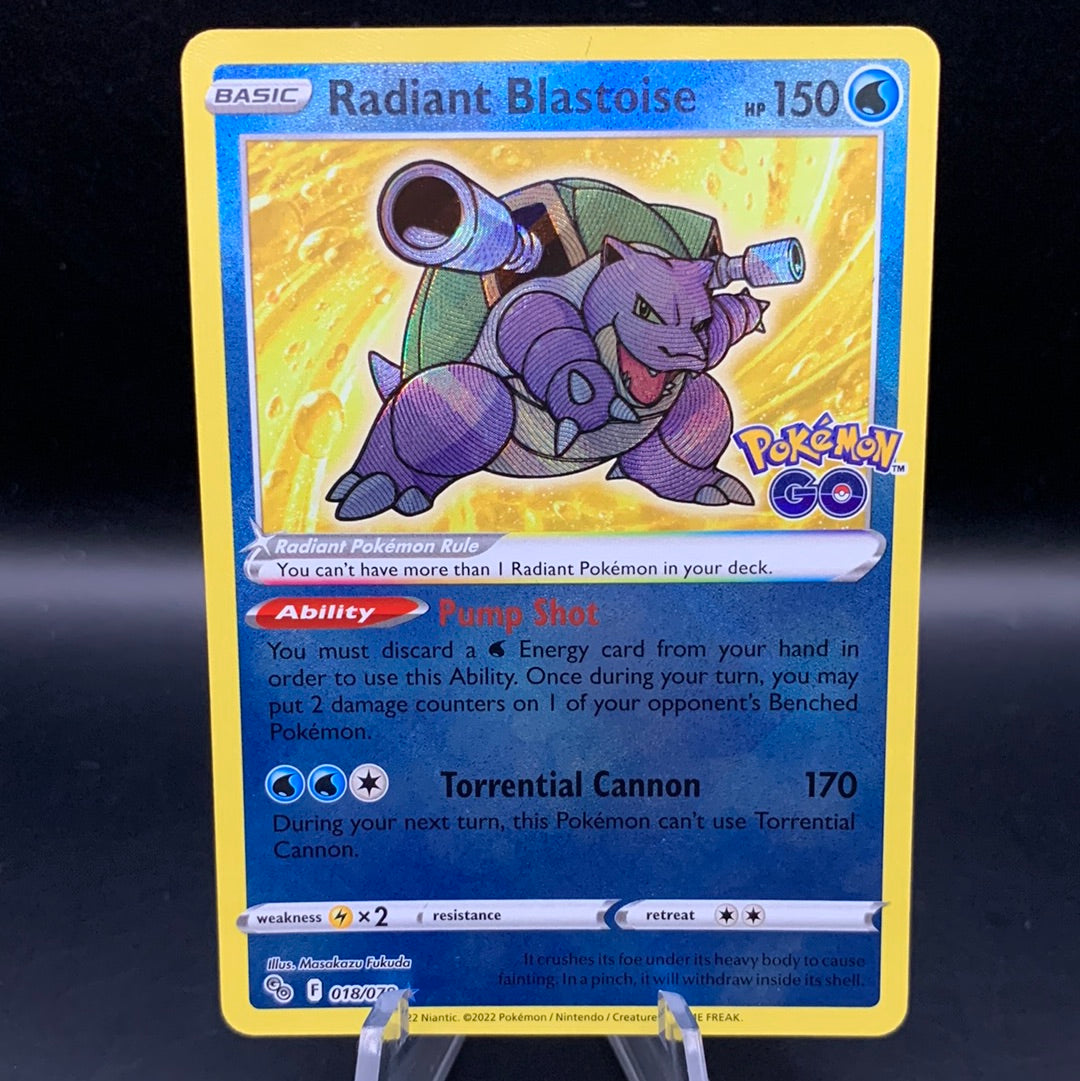 Pokémon TCG: 2022 Radiant Blastoise 018/159 SWSH: Pokémon GO