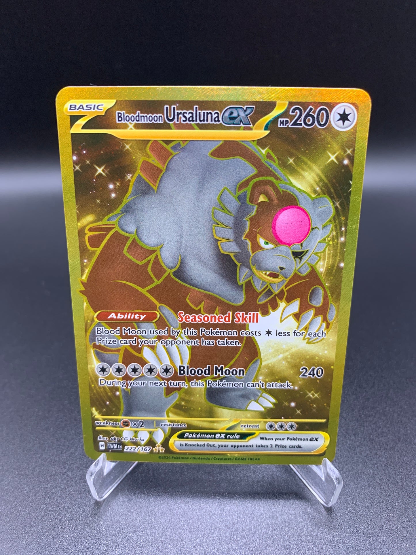 Pokémon TCG: 2024 Bloodmoon Ursaluna ex 222/167 S&V: Twilight Masquerade