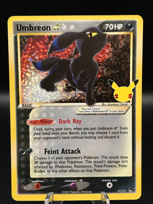 Pokémon TCG: 2007 Umbreon 17/17 Celebrations Classic Collection Holo