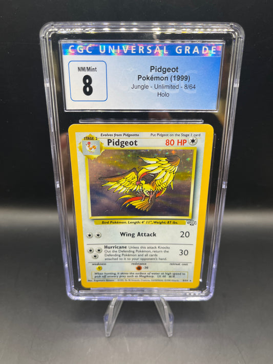 CGC 8 Pokémon TCG: 1999 Pidgeot 8/64 Jungle Holo