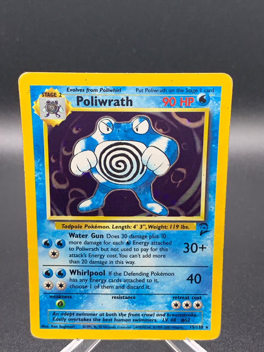 Pokémon TCG: 1999 Poliwrath 15/130 Base Set 2 Holo