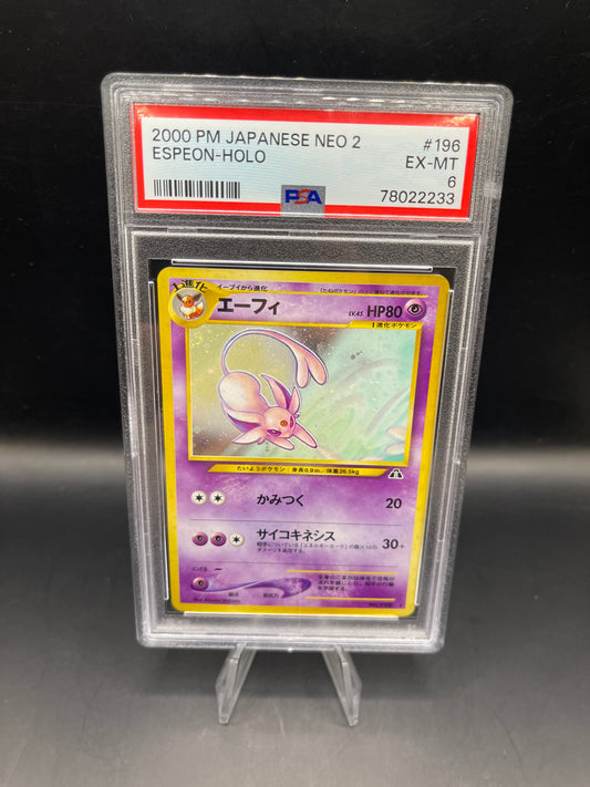 PSA 6 Pokémon TCG: 2000 Japanese Espeon #196 Crossing the Ruins Holo