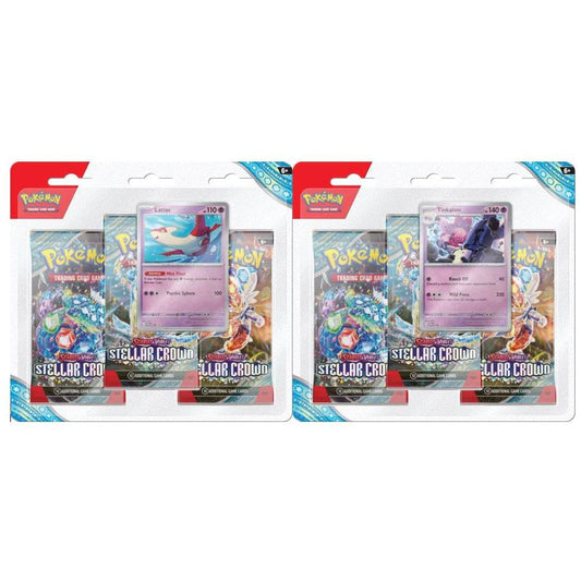 Pokémon TCG: Scarlet & Violet Stellar Crown 3 Pack Blister (Style May Vary)