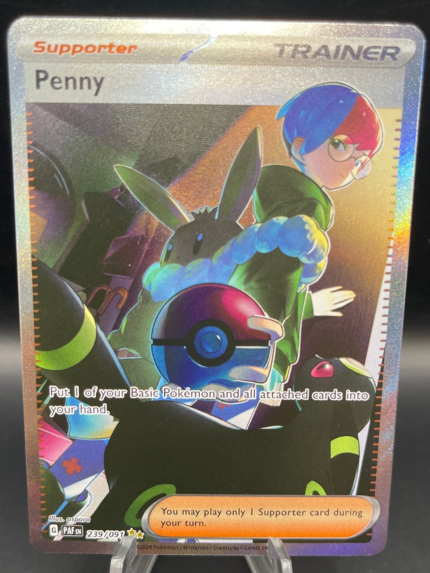 Pokémon TCG: 2024 Penny 239/091 S&V Paldean Fates Secret Rare