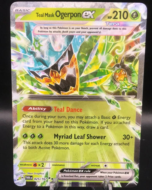 Pokemon TCG: 2024 Teal Mask Ogerpon Ex 25/167 S&V: Twilight Masquerade