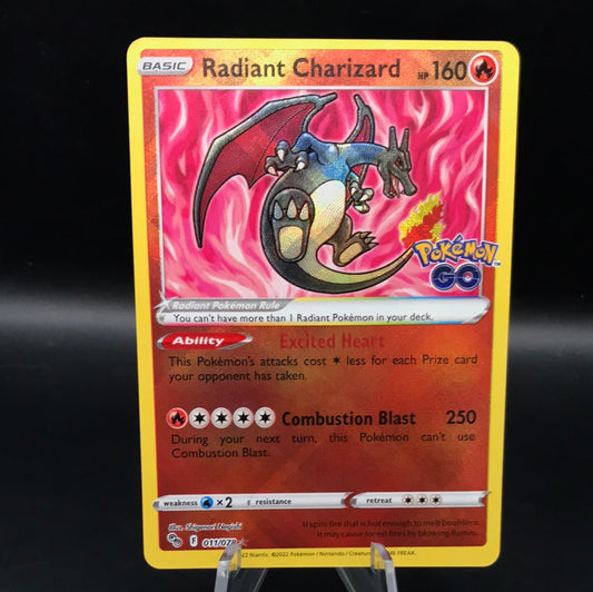 Pokémon TCG: 2022 Radiant Charizard 11/78 S&S: Pokémon go