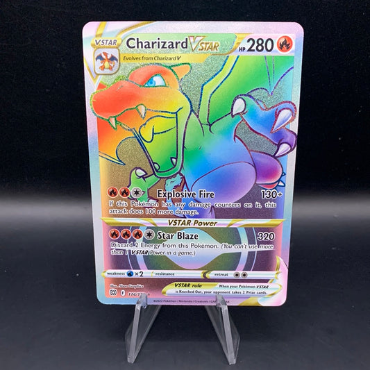 Pokémon TCG: 2022 Charizard VSTAR 174/172 Brilliant Stars Rainbow