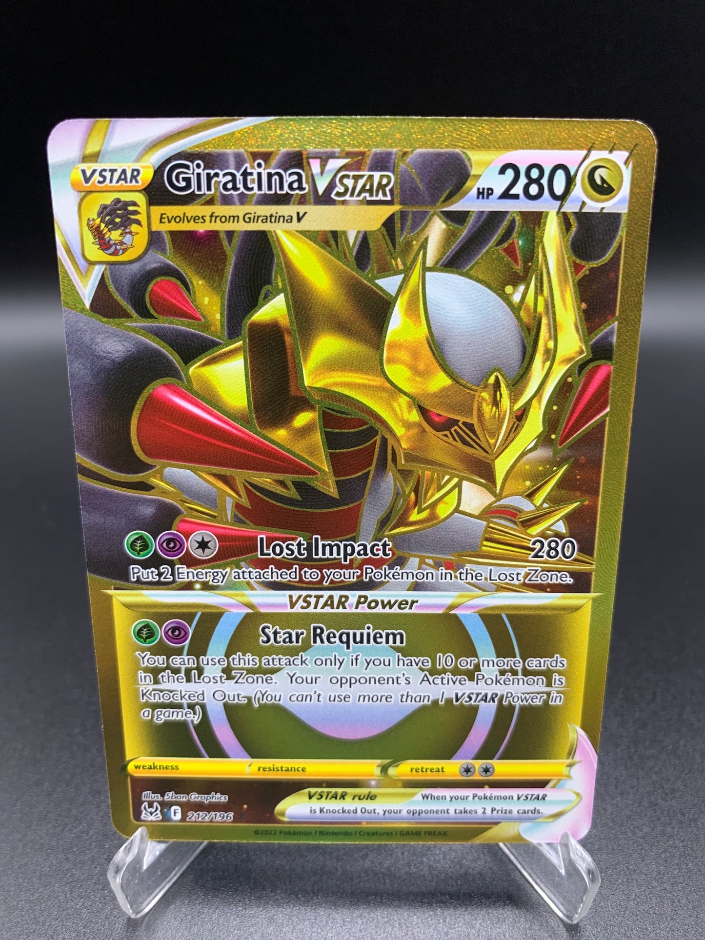 Pokemon TCG 2022 Giratina Vstar 212/196 SWSH: Lost Origin