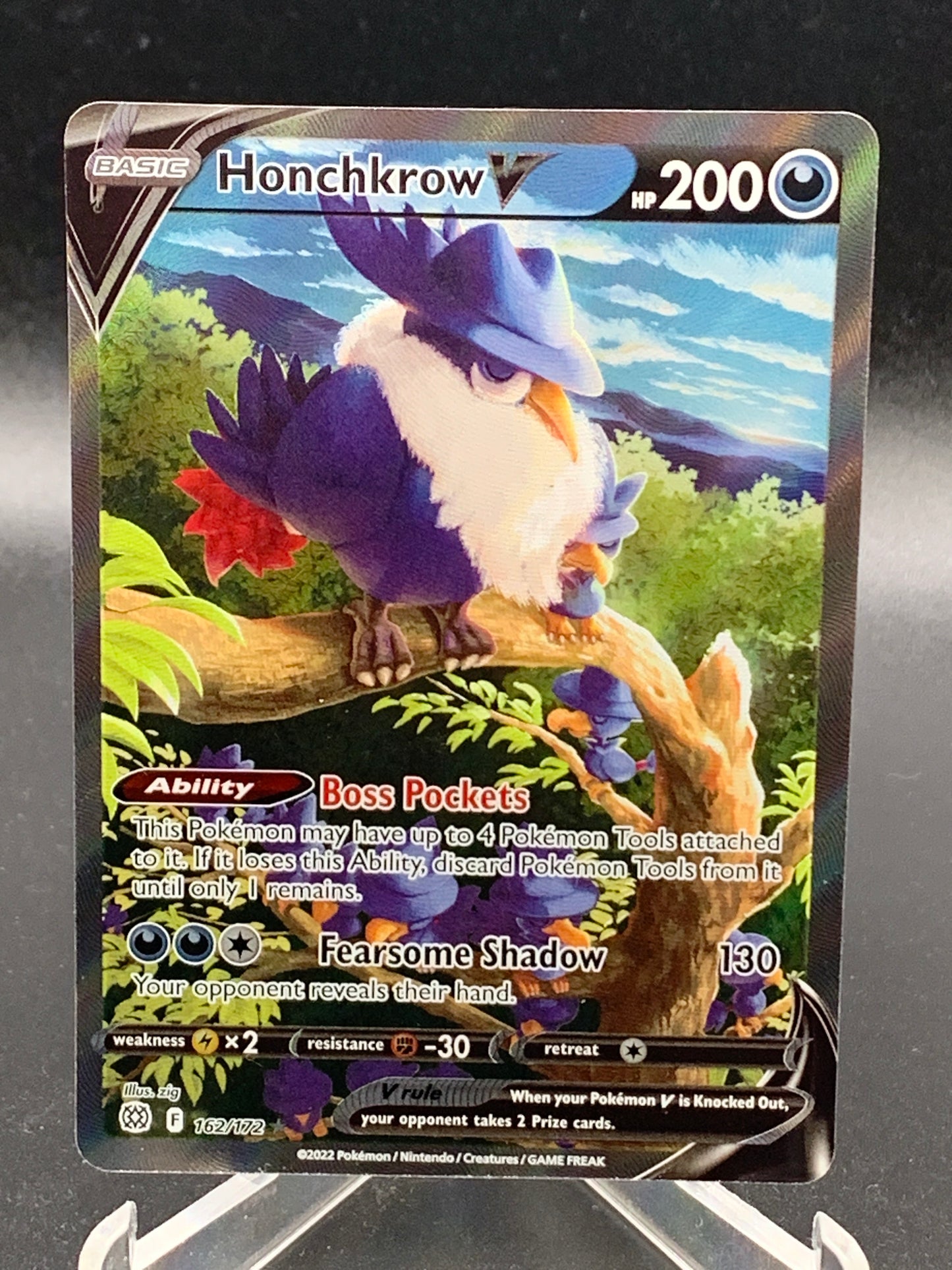 Pokémon TCG: 2022 Honchkrow V 152/172 Alternate Full Art Brilliant Stars