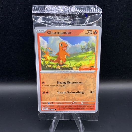 Pokémon TCG: 2023 Charmander 004/165 S&V 151 GameStop Stamp Promo Sealed