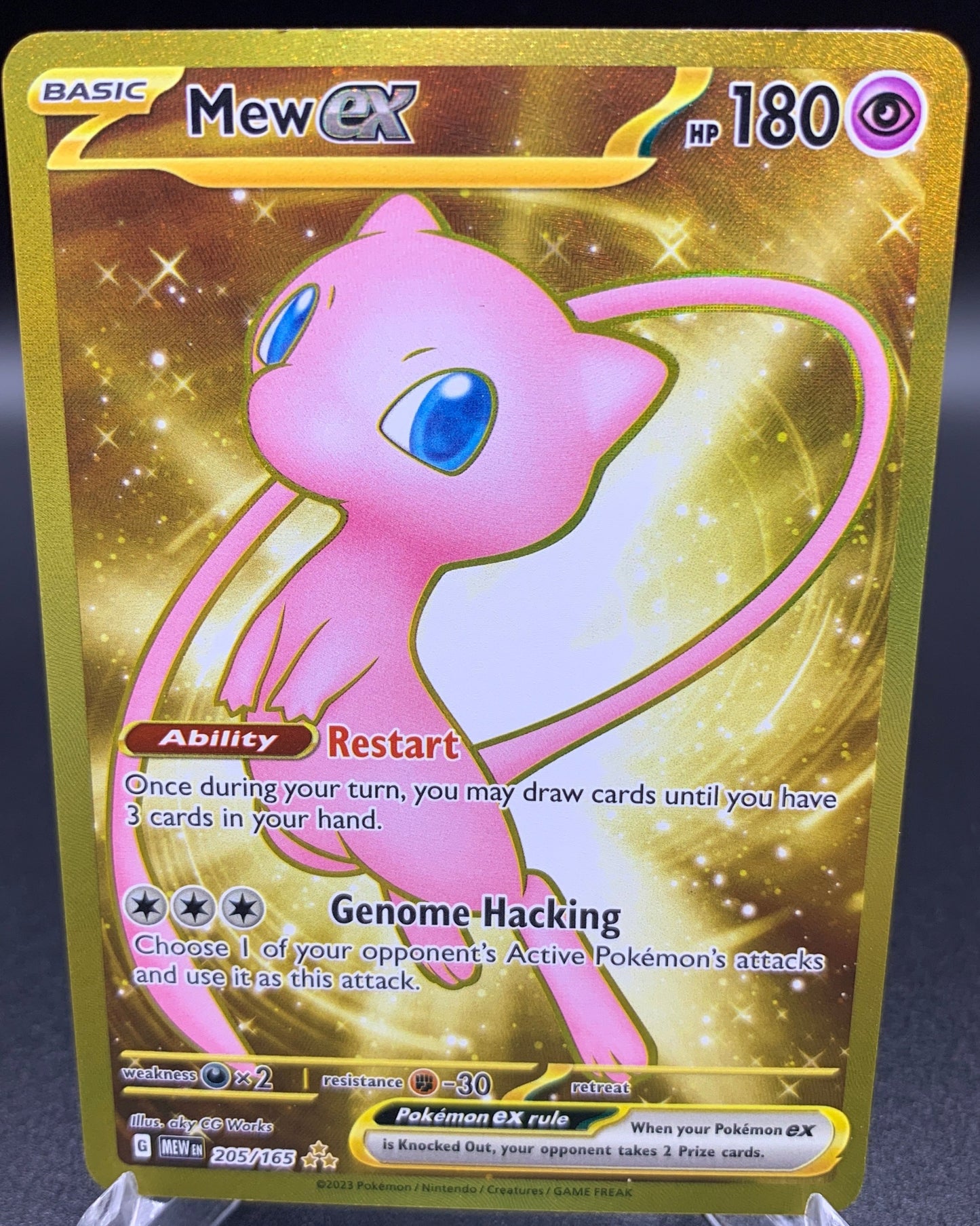 Pokémon TCG: 2023 Mew ex 205/165 Scarlet & Violet 151 Gold