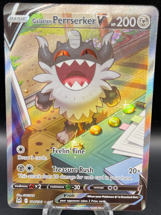 Pokémon TCG: 2022 Galarian Perrserker 184/196 S&S: Lost Origin Alt Art