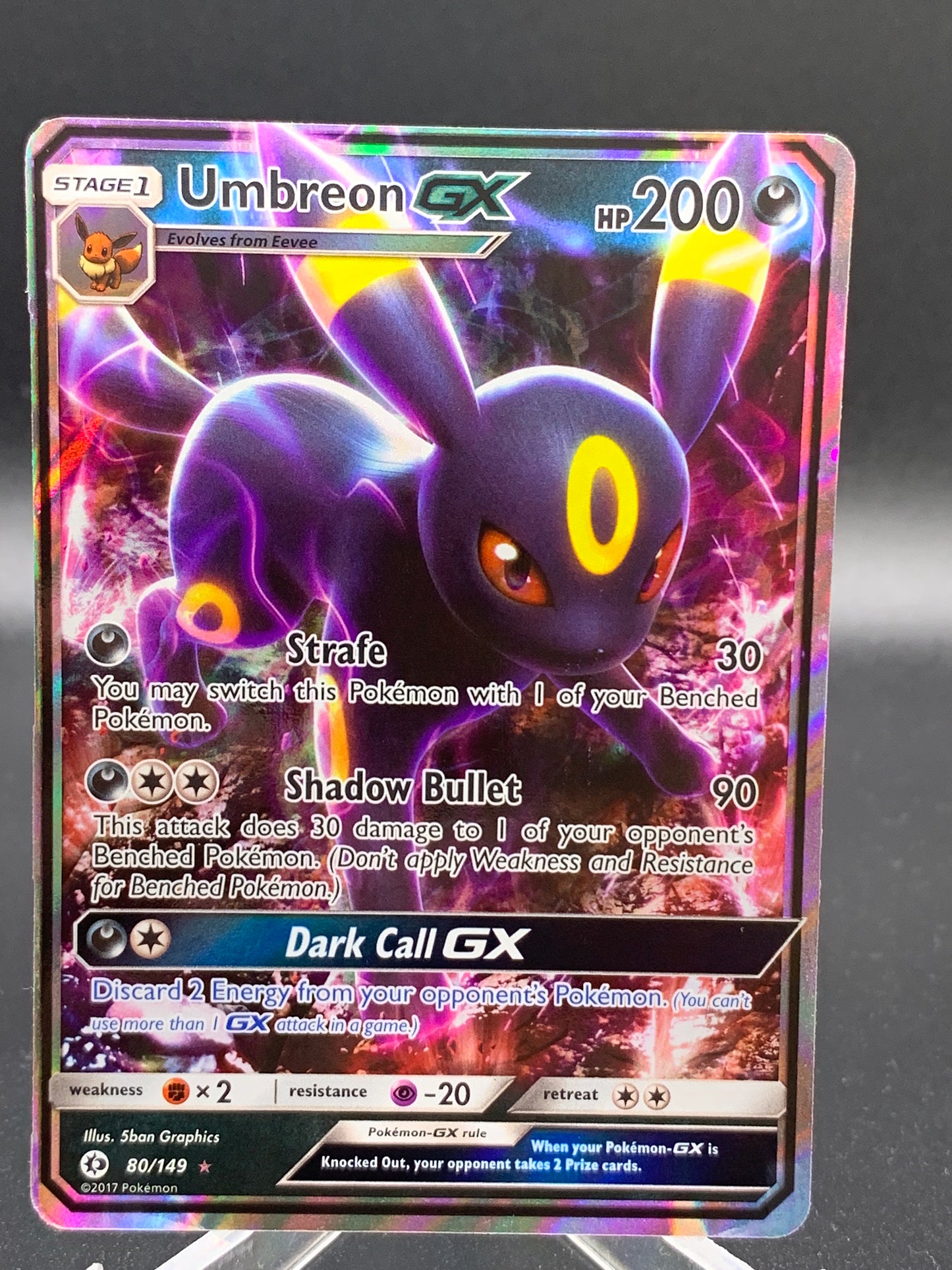 Pokémon TCG: 2017 Umbreon GX 80/149 Sun & Moon