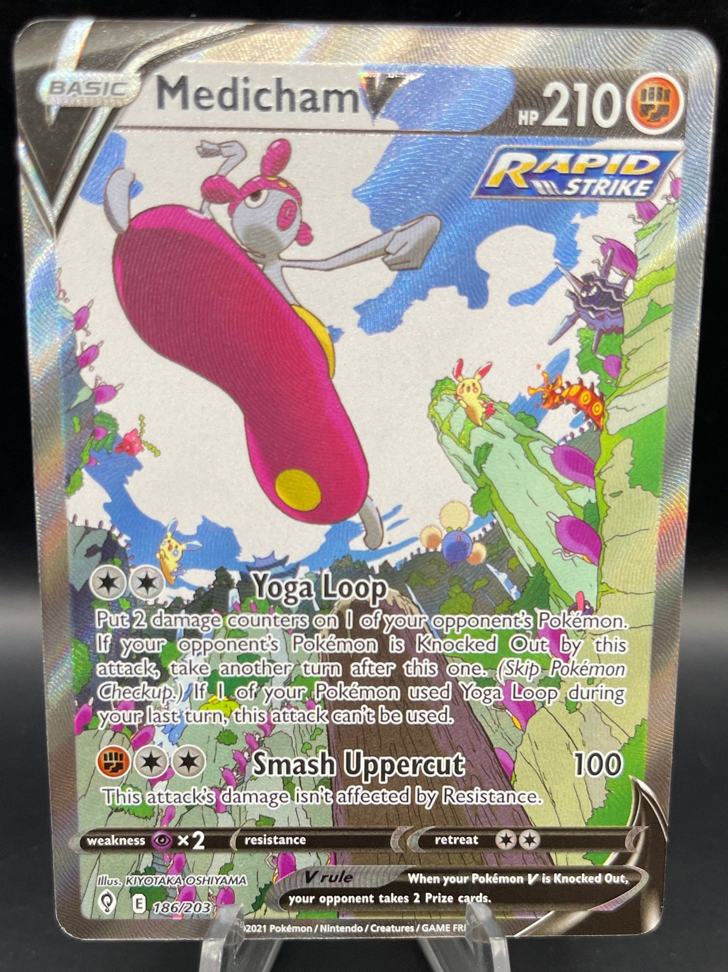 Pokémon TCG: 2021 Medicham V 186/203 S&S: Evolving Skies Alt Art