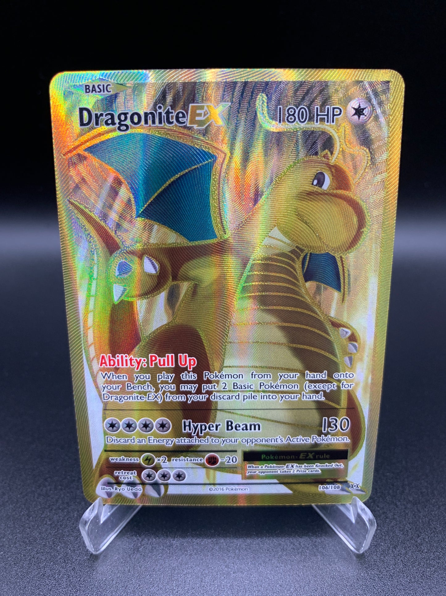 Pokémon TCG: 2016 Dragonite EX 106/108 XY Evolutions Full Art