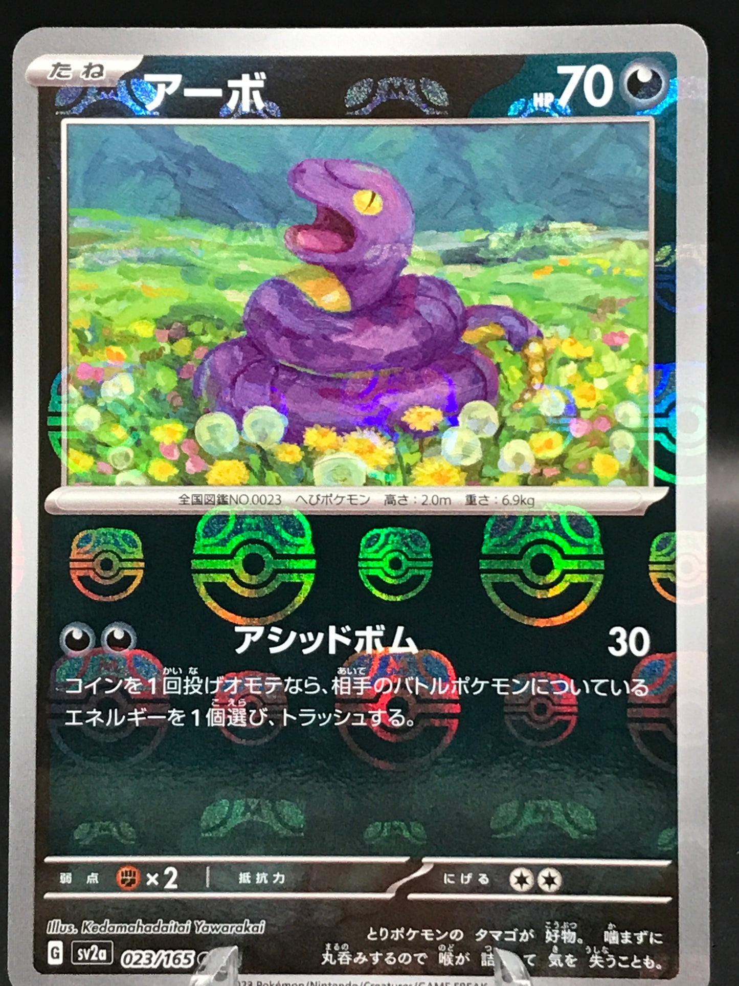 Pokemon TCG: 2023 Japanese Ekans 023/165 151 SV2a Master Ball