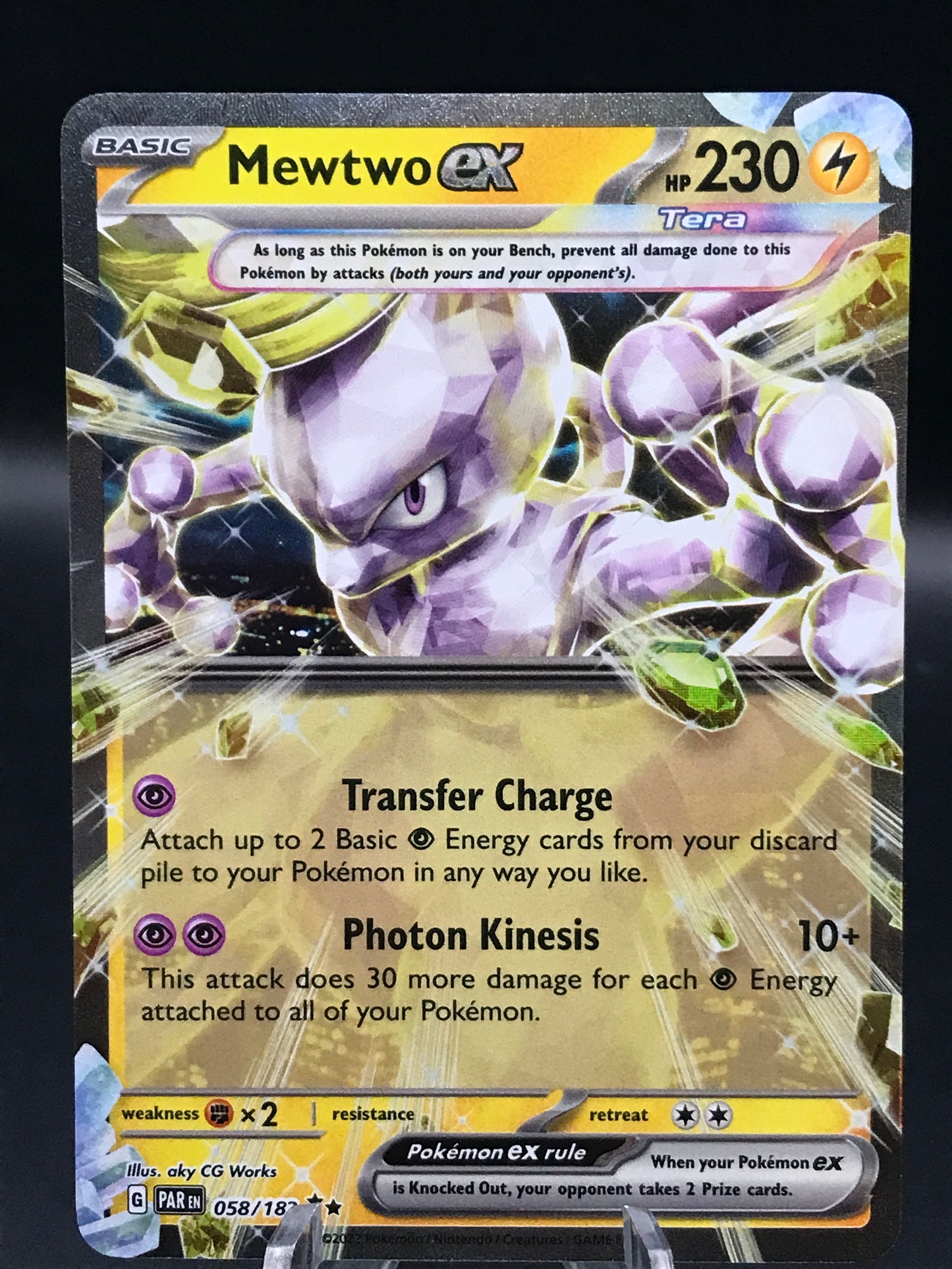 Pokemon TCG: 2023 Mewtwo EX 058/182 Paradox Rift