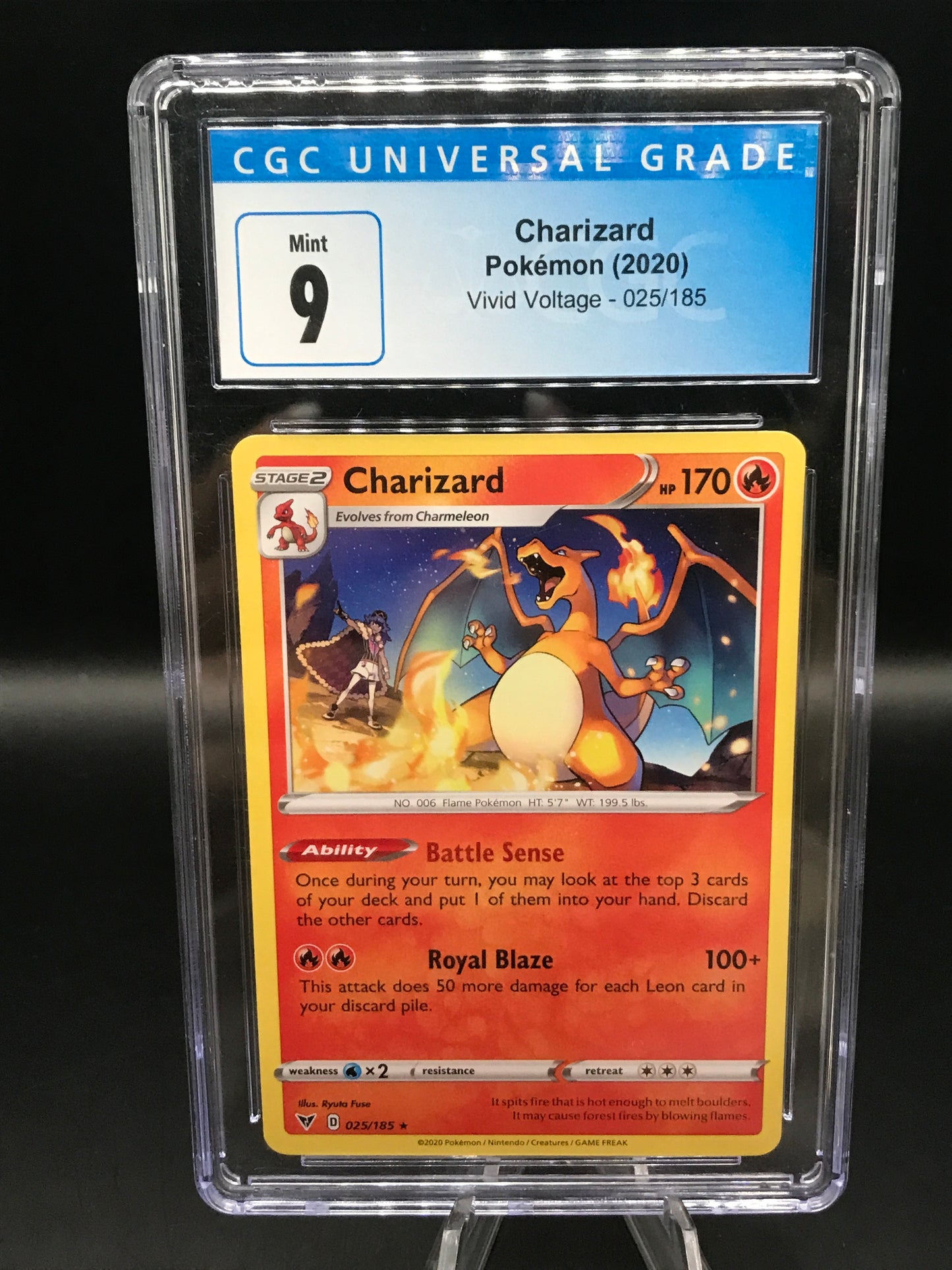 CGC 9 Pokémon TCG: 2020 Charizard 25/185 Vintage Voltage