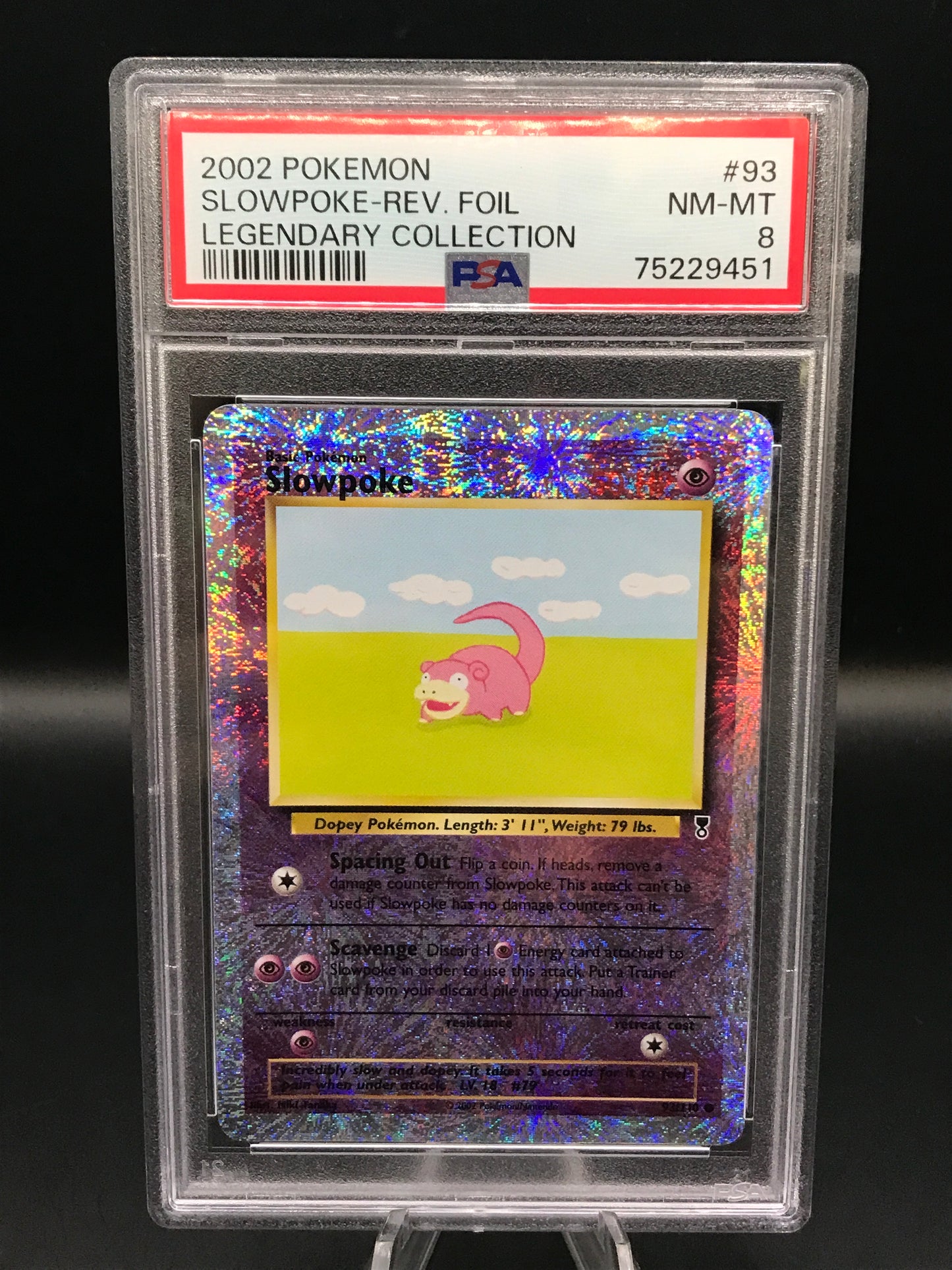 PSA 8 Pokemon TCG: 2002 Slowpoke 93/110 Legendary Collection