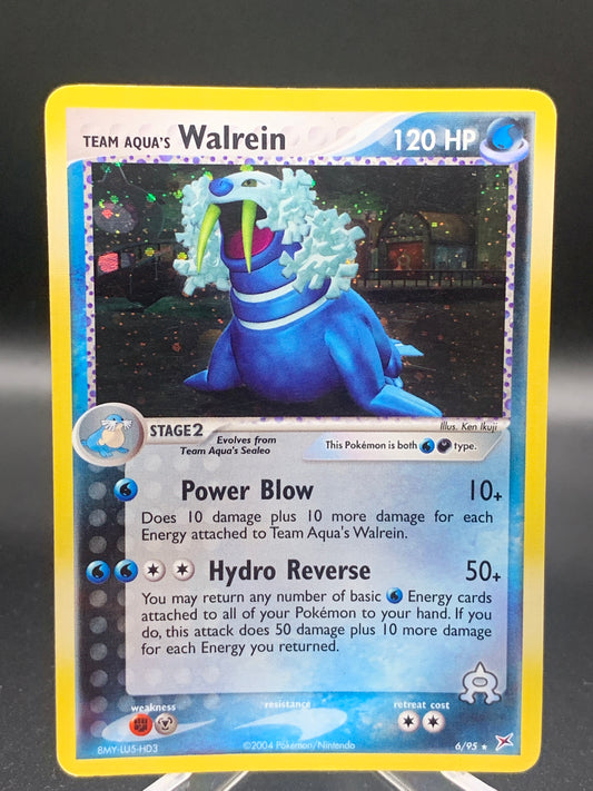 Pokémon TCG: 2004 Team Aqua’s Walrein 6/95 EX: Team Magma vs Team Aqua Holo