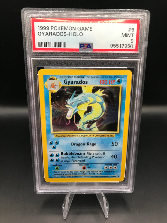 PSA 9 Pokémon TCG: 1999 Gyarados 6/102 Base Set Holo