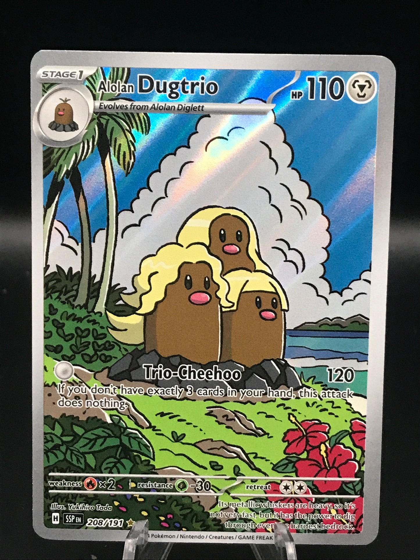 Pokémon TCG 2024 Alolan Dugtrio 208/191 S&V: Surging Sparks