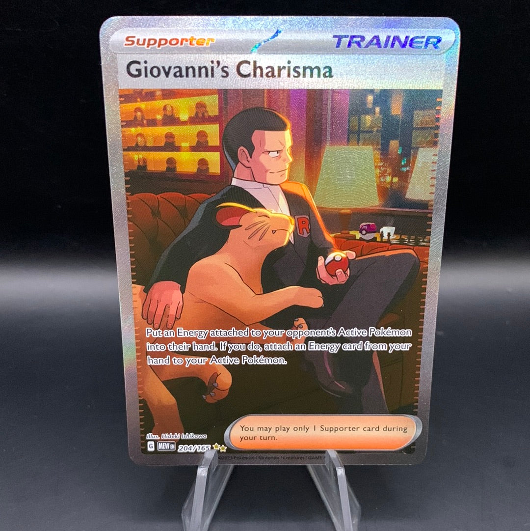 Pokémon TCG: 2023 Giovanni's Charisma 204/165 Scarlet & Violet 151 Secret