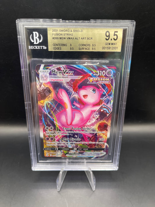 BGS 9.5 Pokémon TCG: 2021 Mew VMAX 269/264 Fusion Strike Alt Art