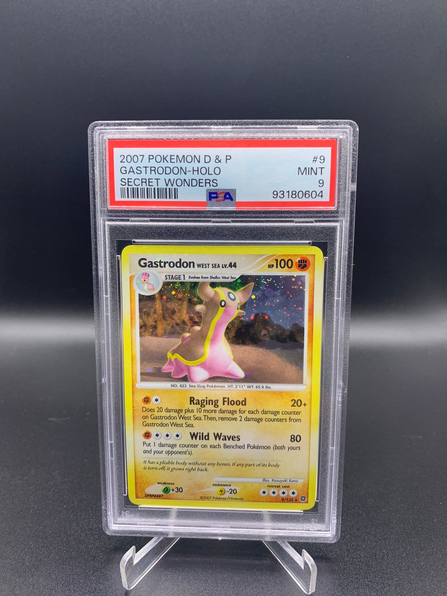 PSA 9 Pokémon TCG: 2007 Gastrodon 9/132 Secret Wonders Holo