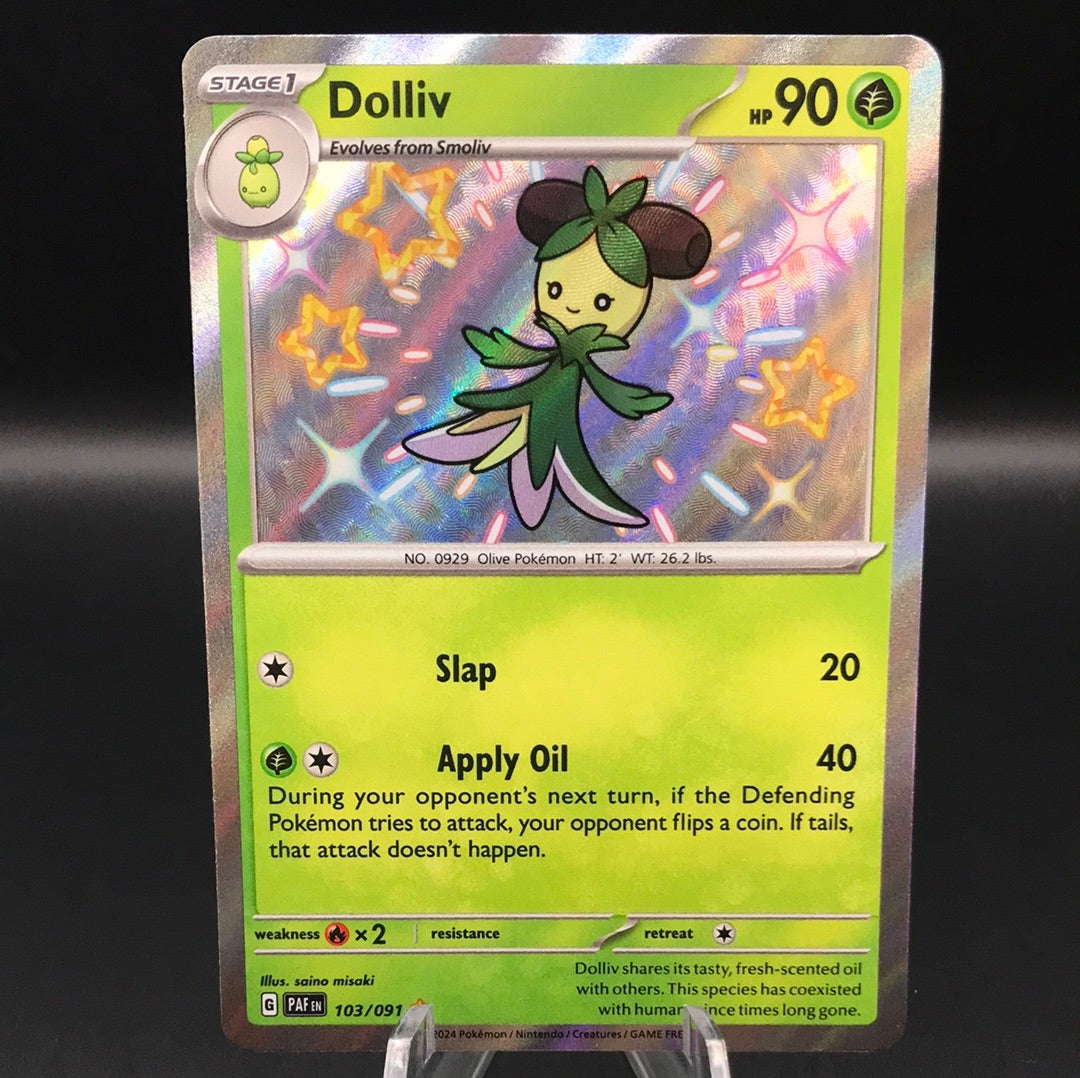 Pokémon TCG: 2024 Dolliv 103/091 S&V Paldean Fates Baby Shiny