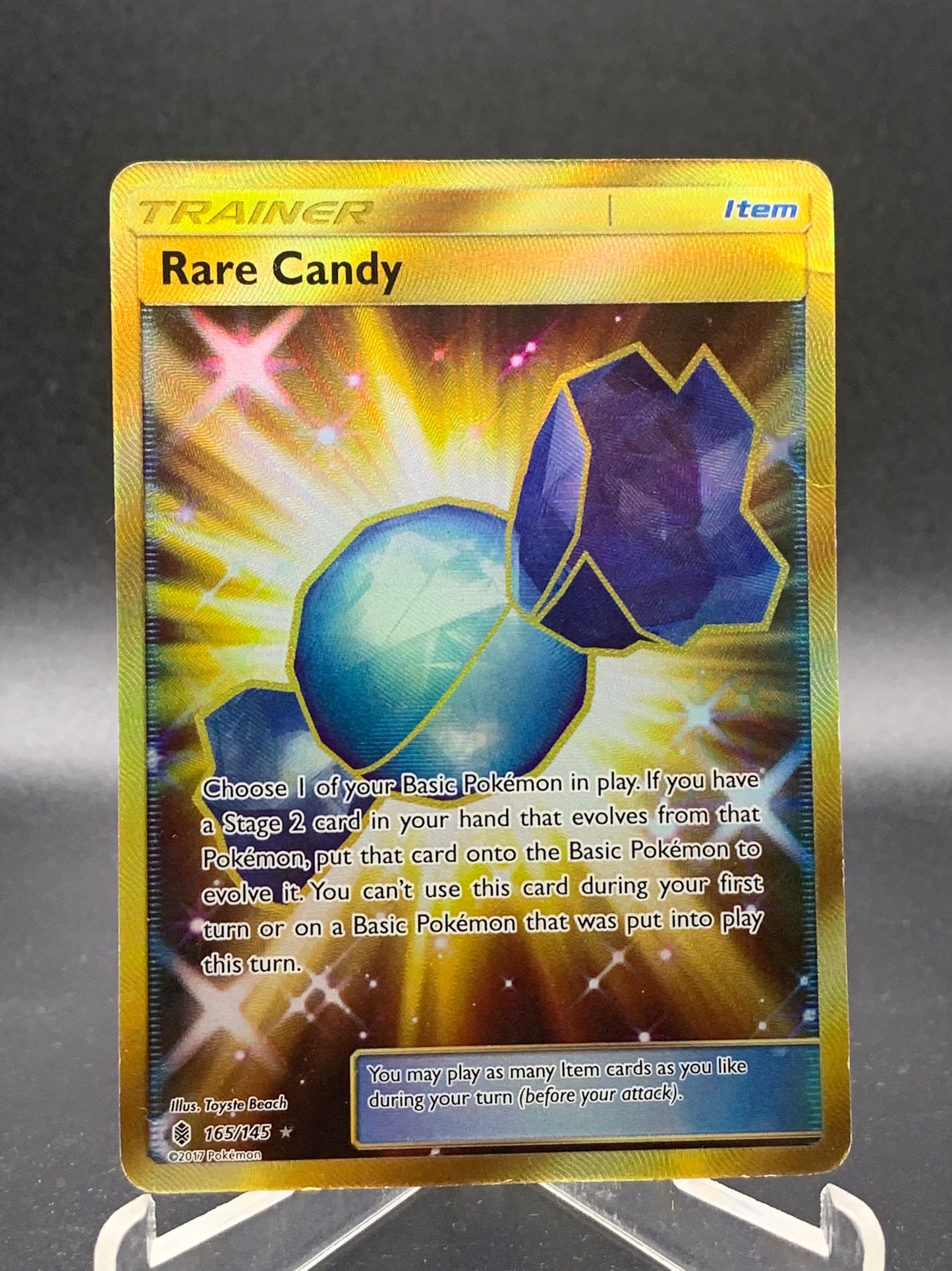 Pokémon TCG: 2017 Rare Candy 165/145 S&M: Guardians Rising (DMG)