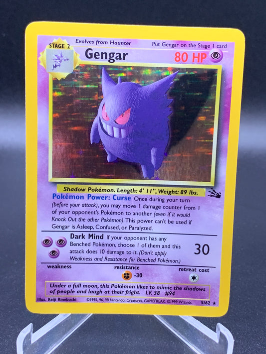 Pokémon TCG: 1999 Gengar 5/62 Fossil Holo