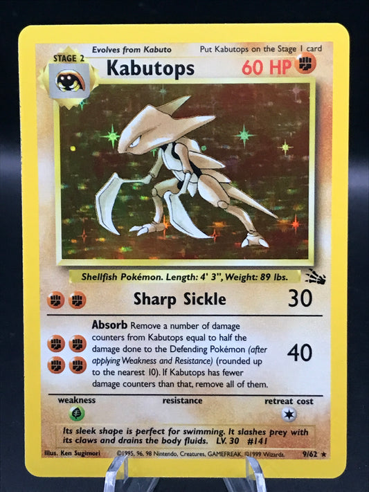 Pokémon TCG: 1999 Kabutops 9/62 Fossil Holo