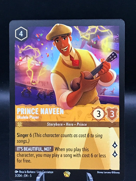 Lorcana TCG: Prince Naveen - Ukulele Player - Cold Foil - Shimmering Skies