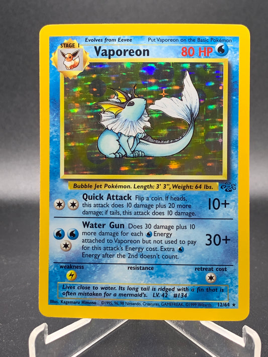 Pokémon TCG: 1999 Vaporeon 12/64 Jungle Holo