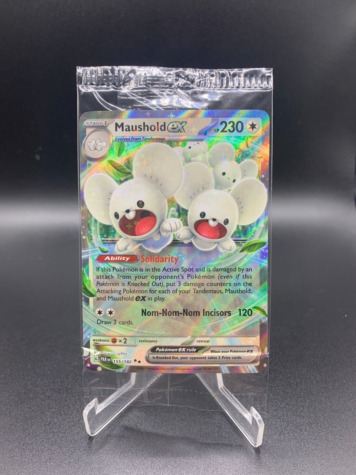 Pokémon TCG: 2023 Maushold ex 155/182 Scarlet & Violet Promo Sealed