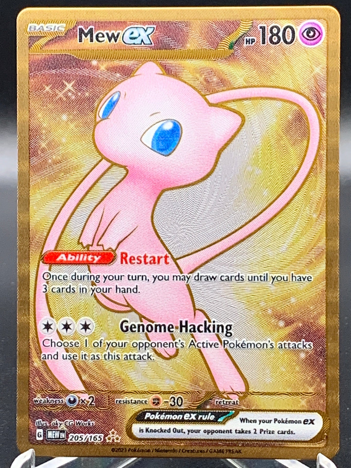 Pokemon TCG - Mew EX - Scarlet & Violet 151 - 205/165 Gold Metal