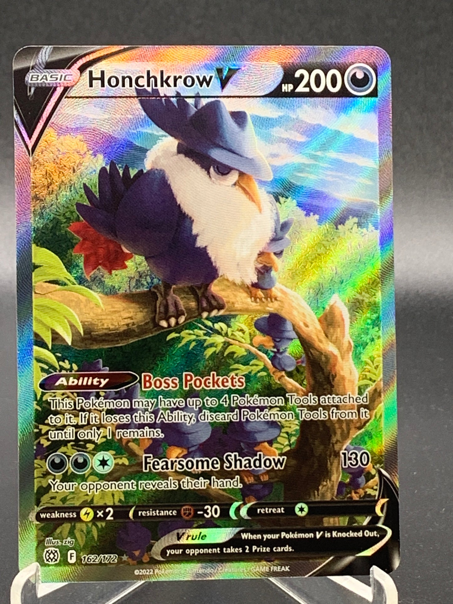 Pokémon TCG: 2022 Honchkrow V 162/172 Brilliant Stars