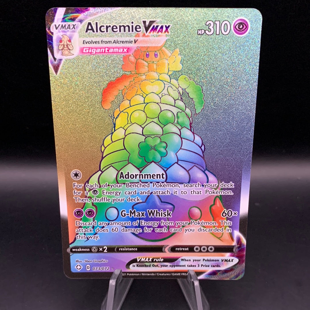 Pokémon TCG: 2021 Alcremie VMAX 073/072 Shining Fates Rainbow