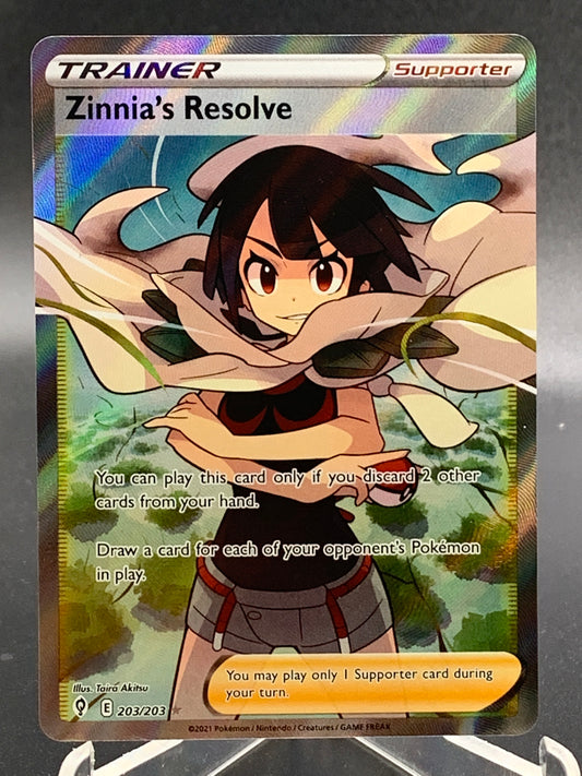 Pokémon TCG 2021 Zinnia's Resolve 203/203 Evolving Skies