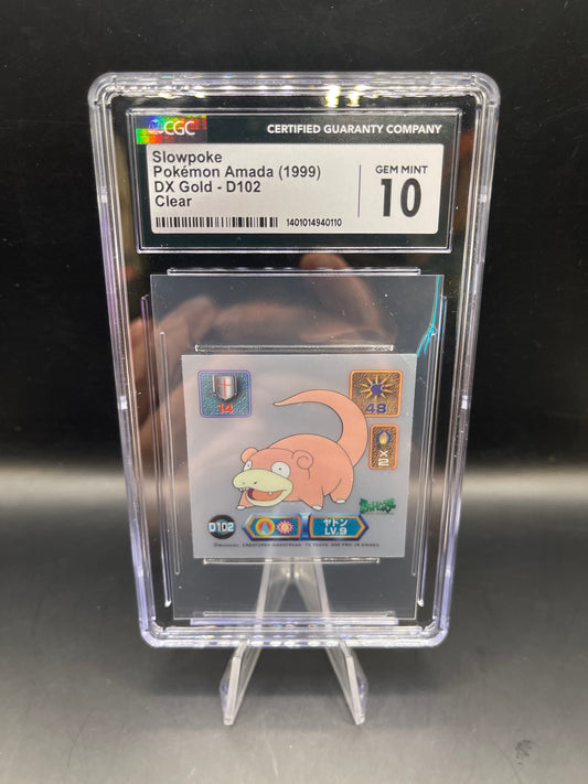 CGC 10 Pokémon TCG: 1999 Slowpoke D102 Pokémon Amada DX Gold Clear (Pop 1)