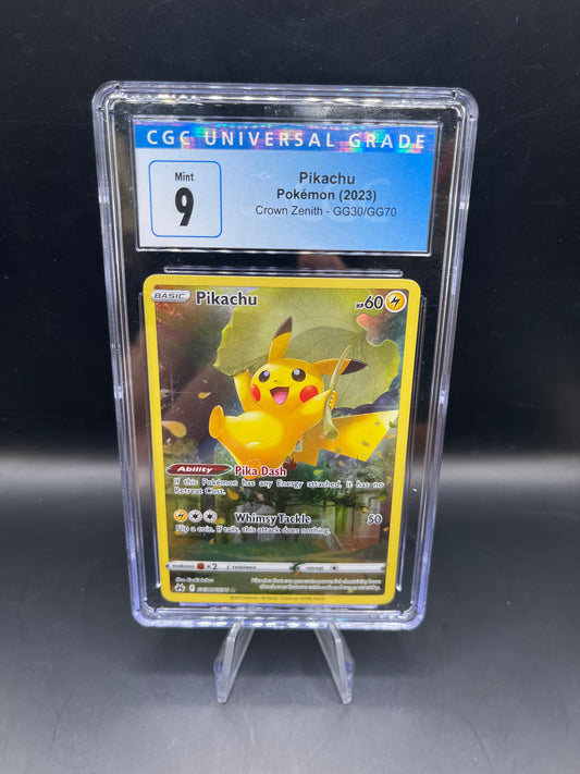 CGC 9 Pokémon TCG: 2023 Pikachu GG30/GG70 Crown Zenith Galarian Gallery