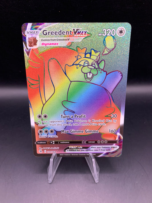 Pokémon TCG: 2021 Greedent VMAX 272/264 S&S: Fusion Strike Rainbow