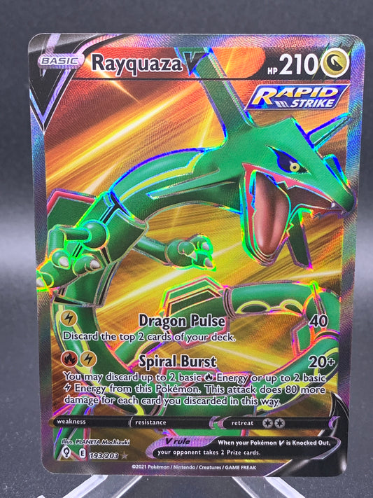 Pokémon TCG: 2021 Rayquaza V - 193/203 Evolving Skies - Full Art