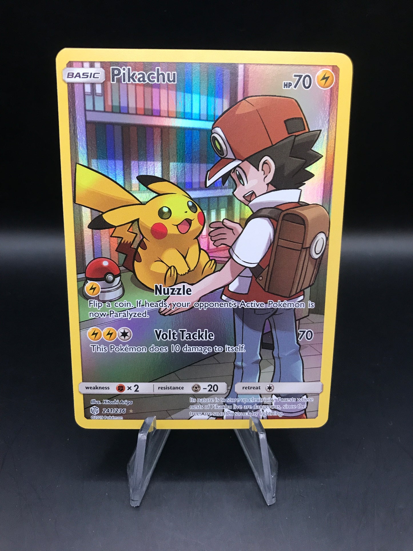 Pokémon TCG: 2019 Pikachu 241/236 Sun & Moon Cosmic Eclipse Holo Secret Rare