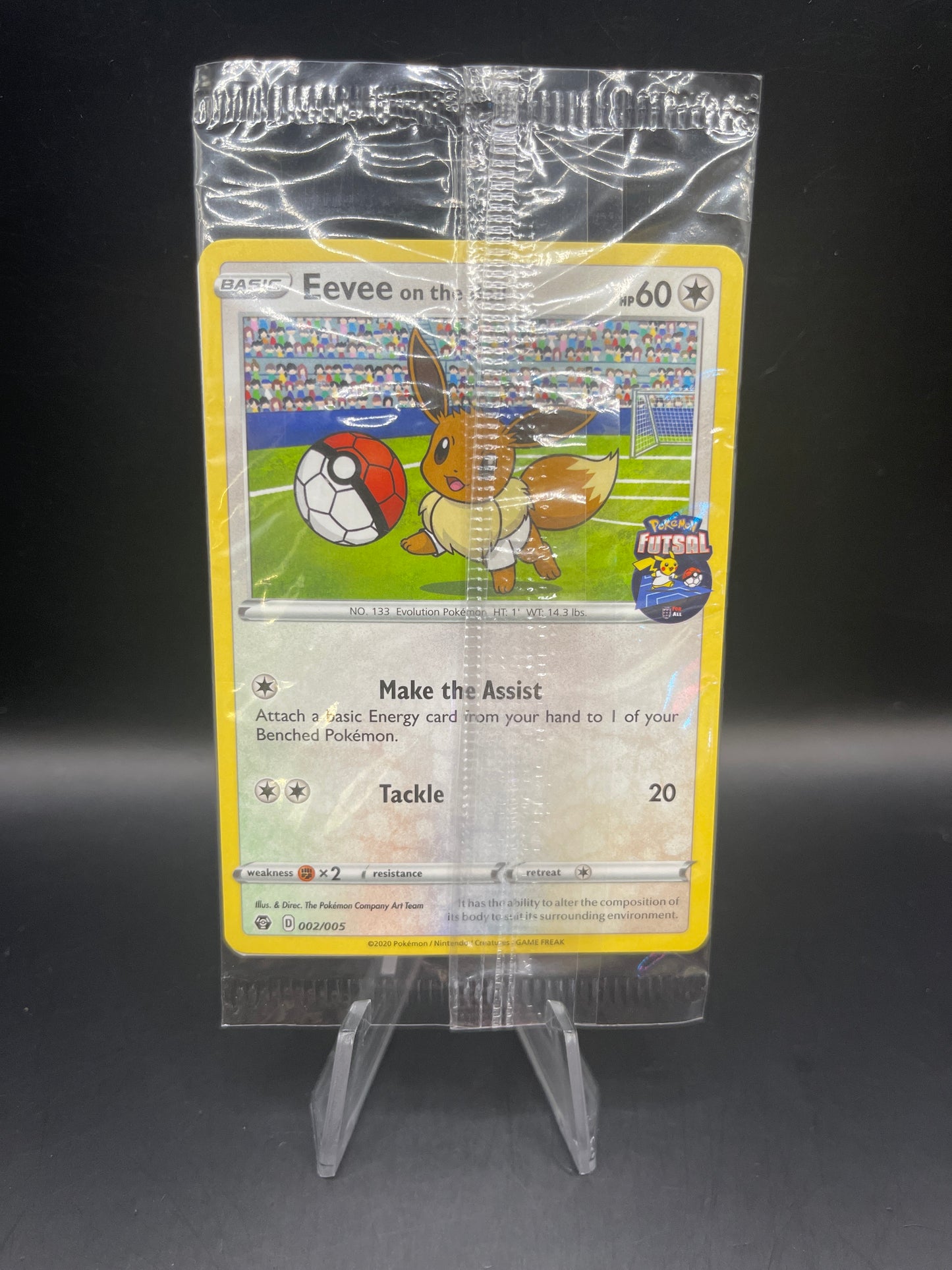 Pokémon TCG: 2020 Eevee on the Ball 002/005 Pokemon Futsal Collection Promo SEALED