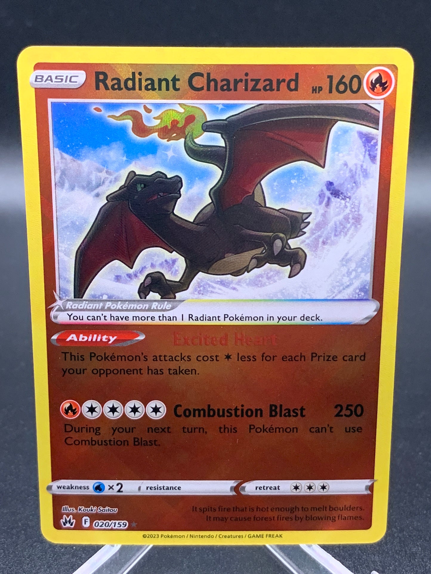 Pokemon TCG: 2023 Radiant Charizard 020/159 S&S Crown Zenith