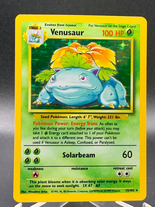 Pokémon TCG: 1999 Venusaur 15/102 Base Set Holo